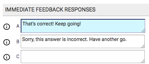 Immediate Feedback LMS Quizzes