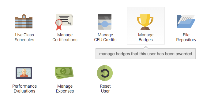 Badges in Axis LMS