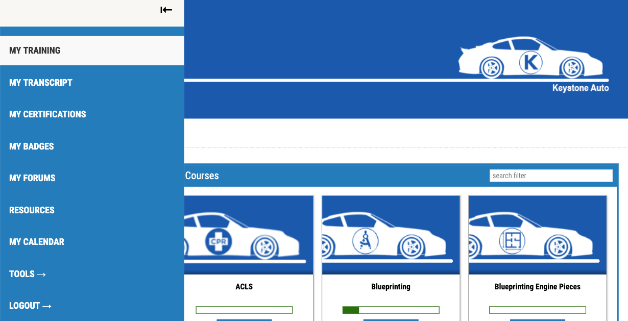 Branding Learning Portal View