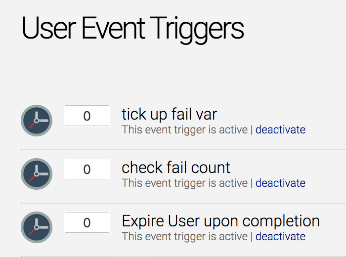 User Event Triggers
