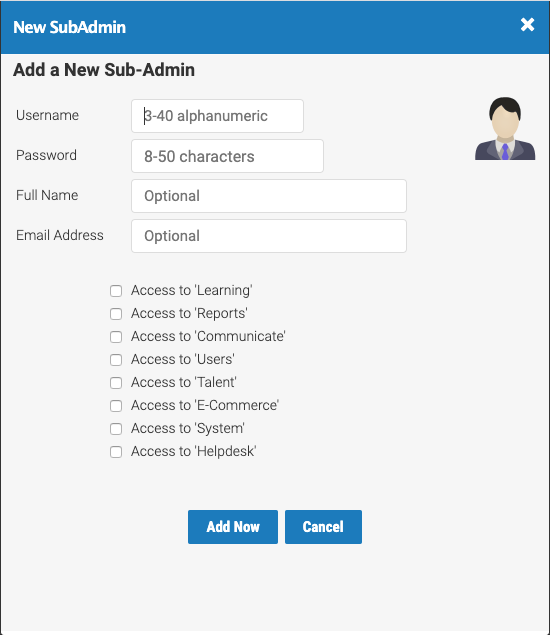 Create Sub-Admin