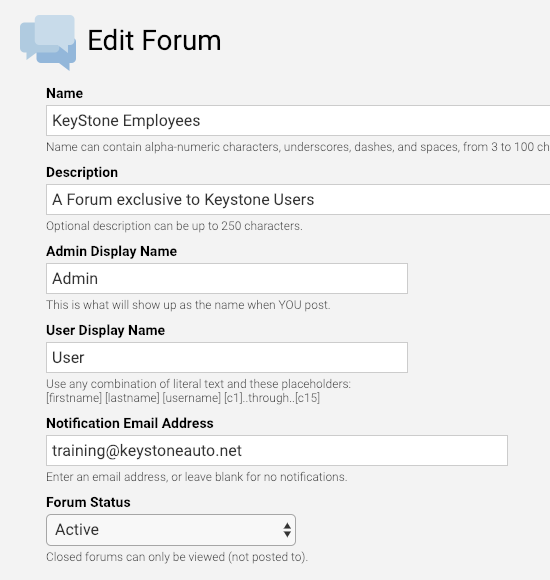 Forums Builder