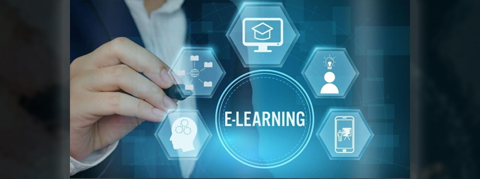 E-Learning for corporate training via a laptop