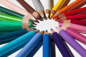 colored pencils, colour pencils, star-shaped