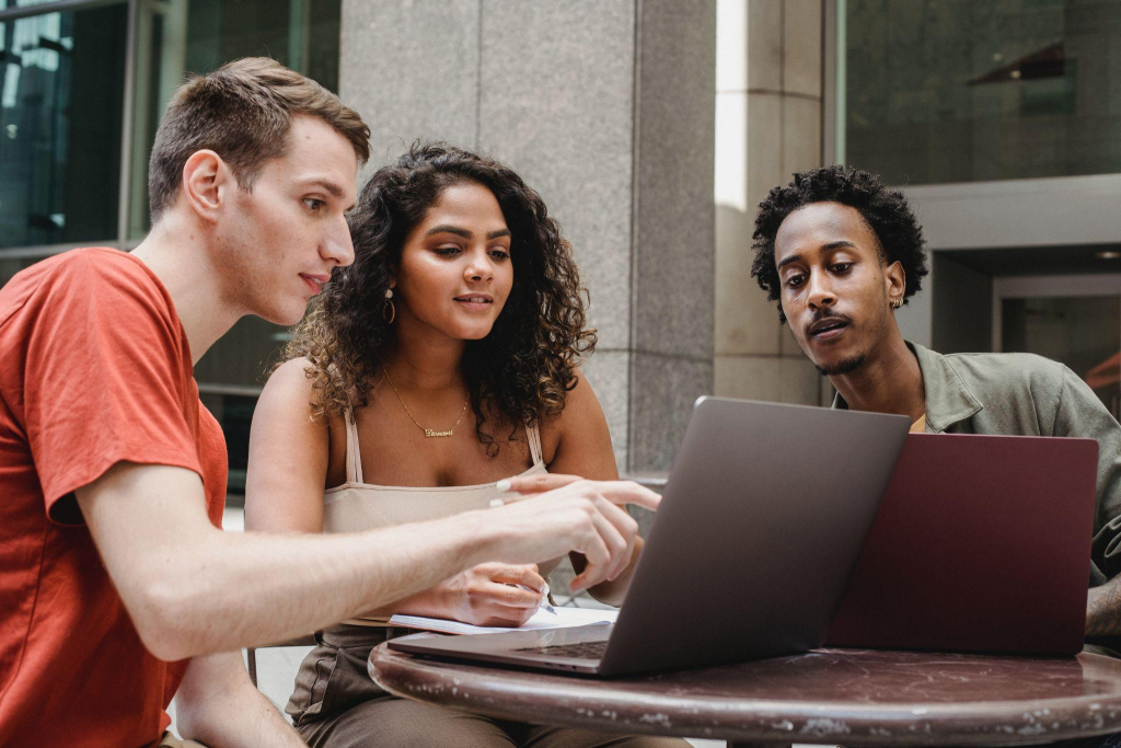 Coworkers taking diversity training in the workplace