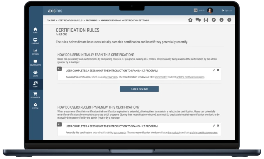 certification tracking