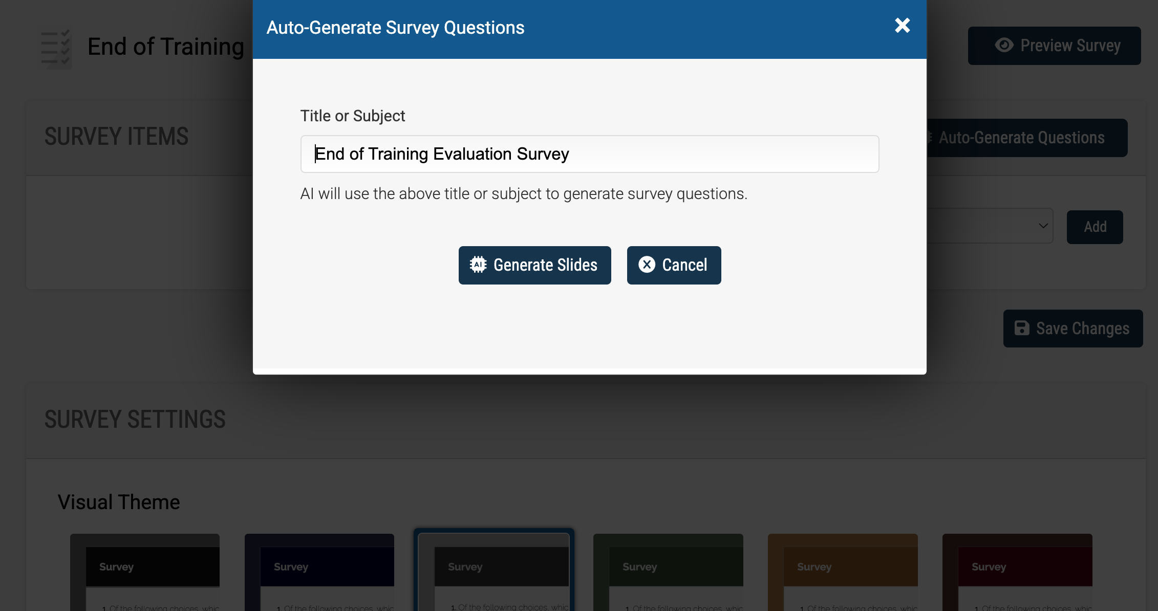 Axis LMS Screen Shot