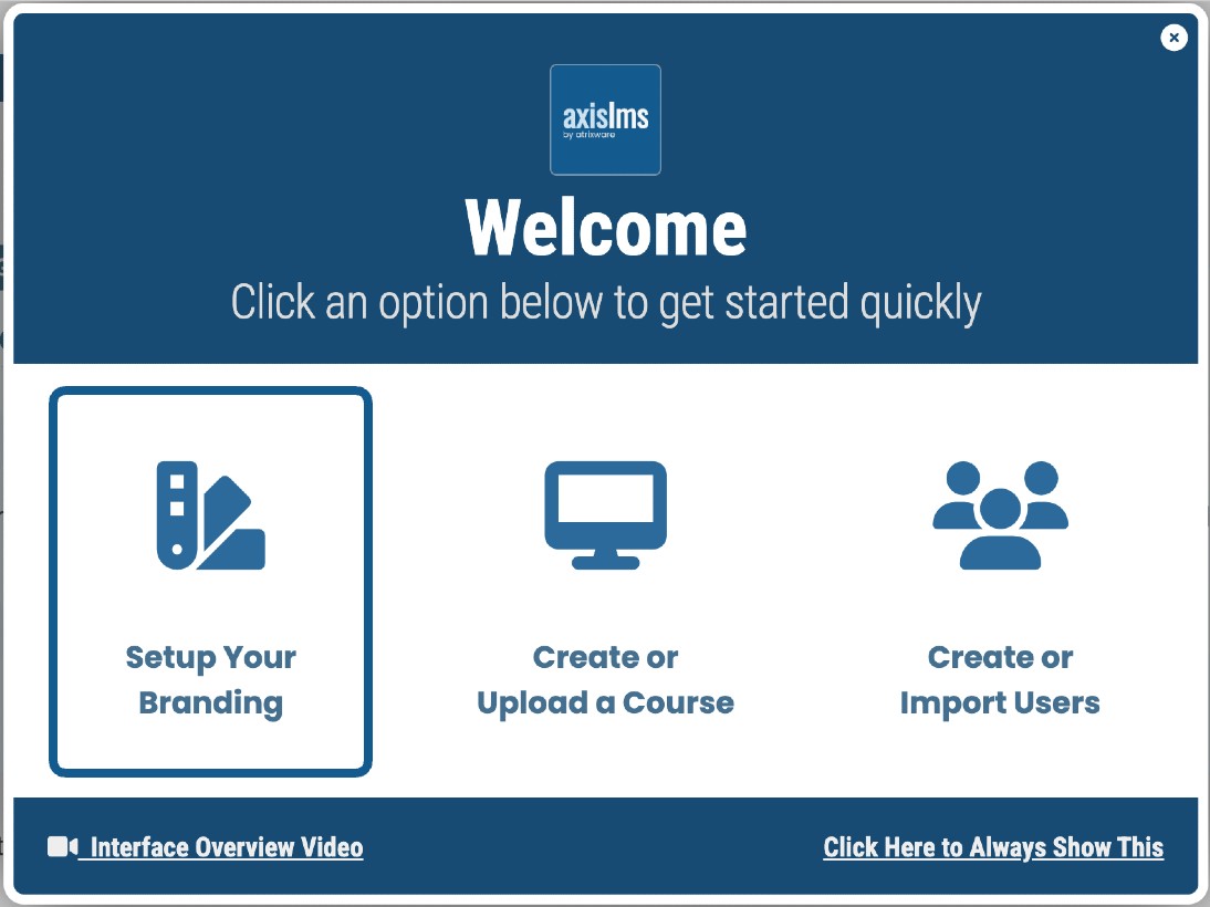 Axis LMS Screen Shot