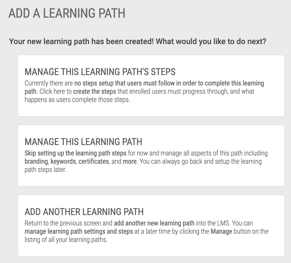 Creating Your First Learning Path