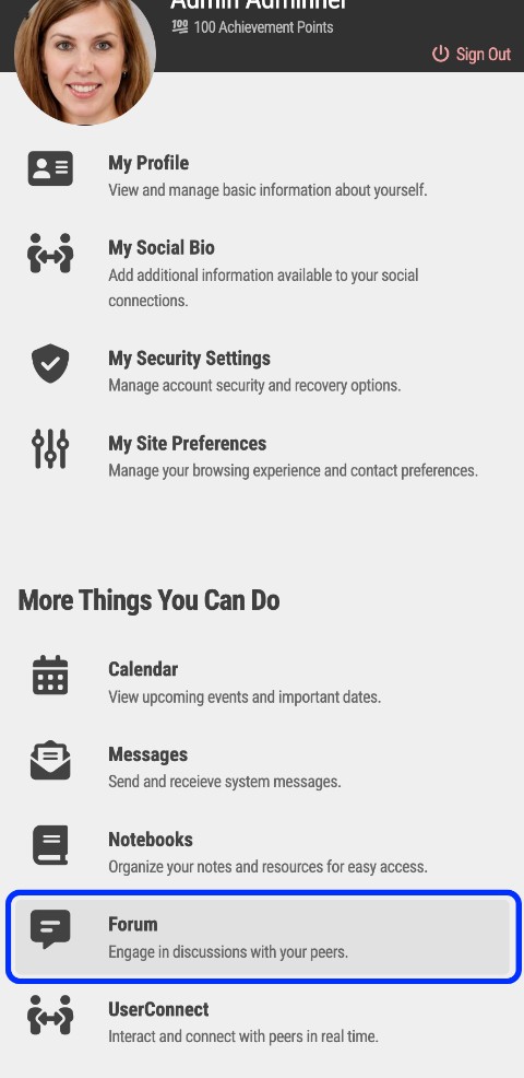 Axis LMS Screen Shot